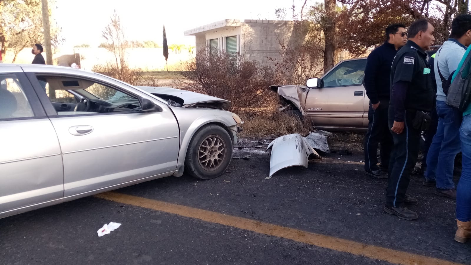 Dos heridos deja choque sobre la carretera federal Tlaxcala-Texmelucan