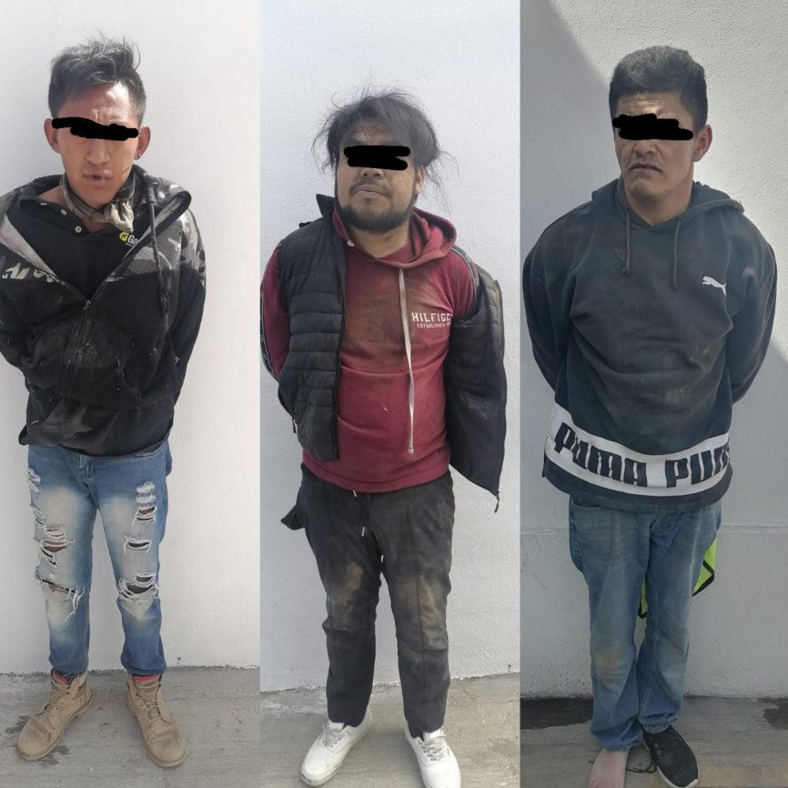 Tras intensa persecución, detienen a tres presuntos ladrones de transporte de carga, en Zitlaltepec