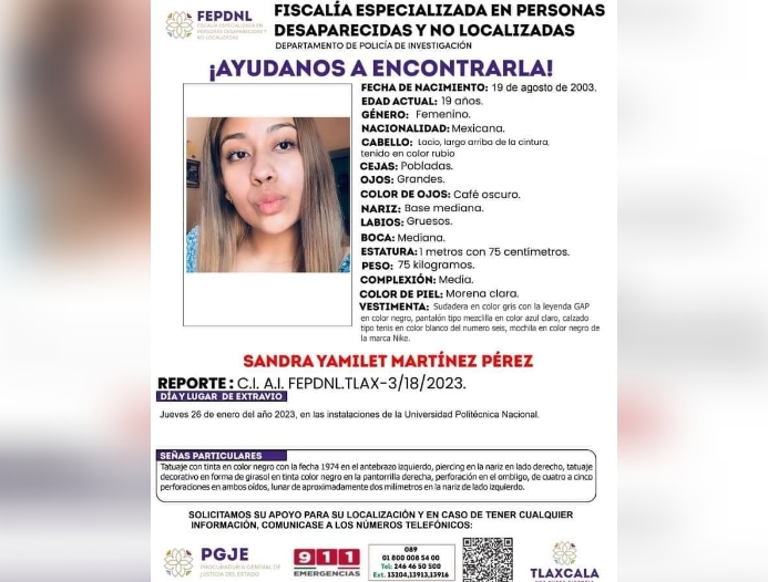 Por: Especial Desaparece estudiante en las instalaciones de la UPTx