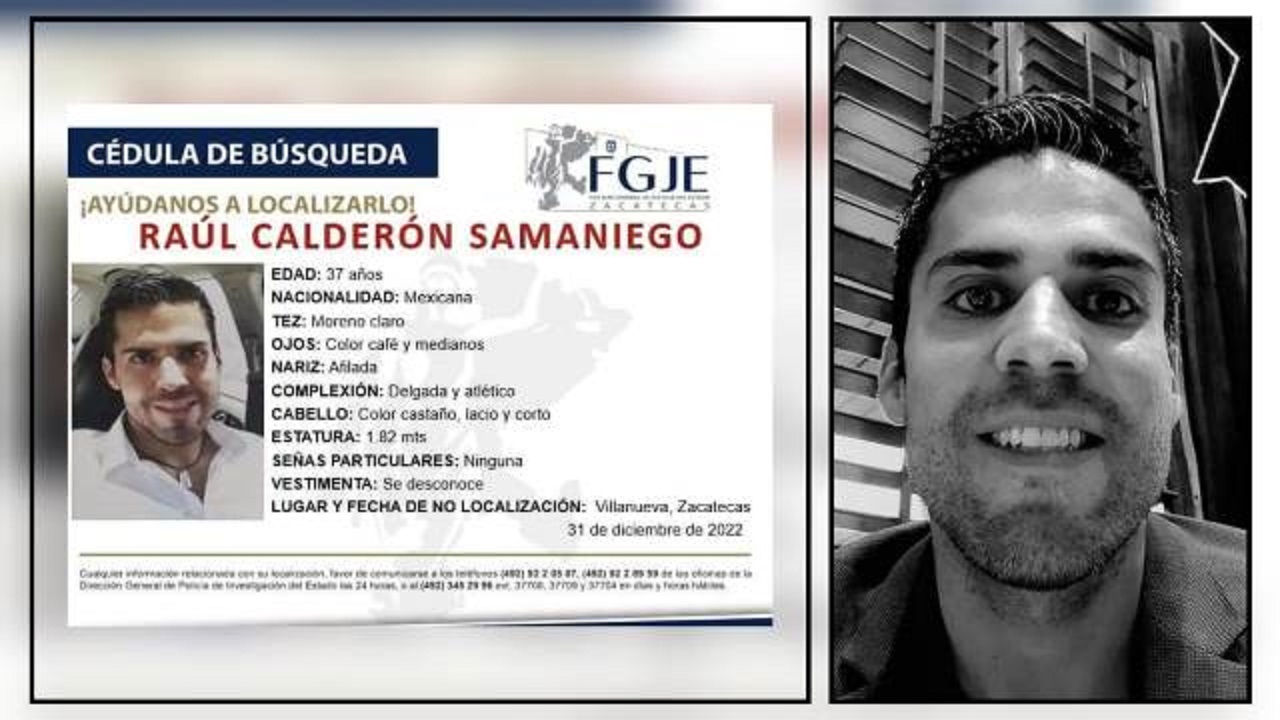 Encuentran el cuerpo del abogado Raúl Calderón, reportado como desaparecido el 31 de diciembre en Zacatecas