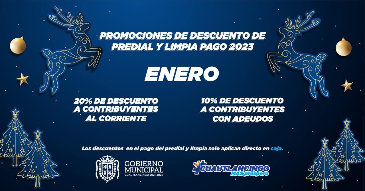 Ayuntamiento de Cuautlancingo anuncia nuevos descuentos en el pago predial 2023
