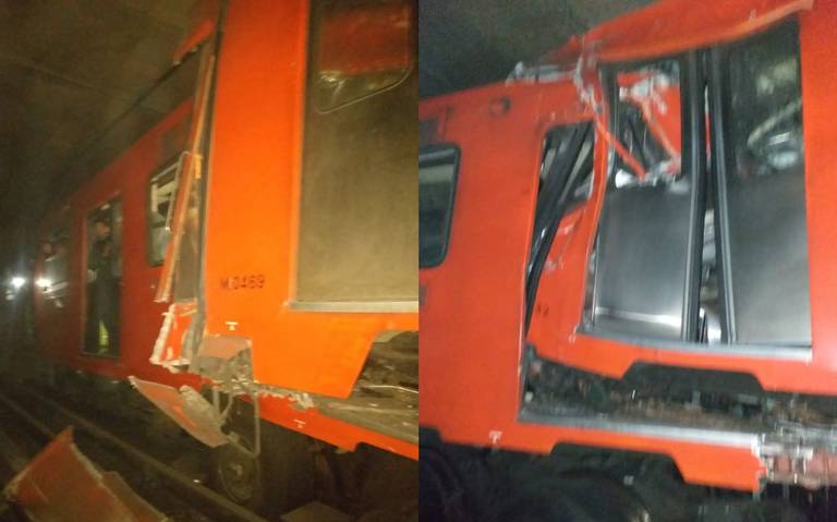 Por: Cortesía Chocan dos vagones del metro en túnel de La Raza de la Línea 3; reportan 4 personas prensadas y 10 más heridas