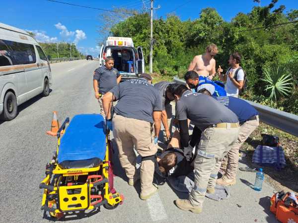 Por: Cortesía Turista pierde control de cuatrimoto y termina con la pierna "rebanada"  en Tulum