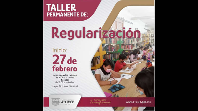 Por: Cortesía Conoce los cursos que se imparten en la biblioteca municipal de Atlixco