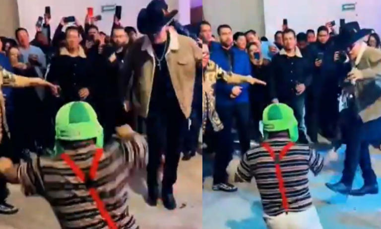 Por: Cortesía Eduin Caz de Grupo Firme y Medio Metro comparte pista de baile y causan furor en redes sociales (Vídeo)