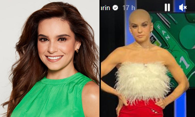 Por: Cortesía Tania Rincón sorprende al aparecer calva en pleno programa tras ganar apuesta; desata criticas en redes (Vídeo)