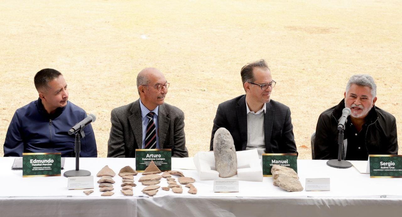 INAH y Ayuntamiento de San Andrés suman esfuerzos para preservar la zona arqueológica de Cholula