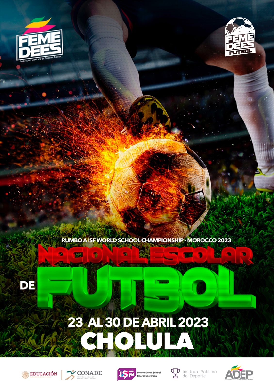 San Pedro Cholula abre sus canchas deportivas al Nacional Escolar Futbol a efectuarse del 23 al 30 de abril