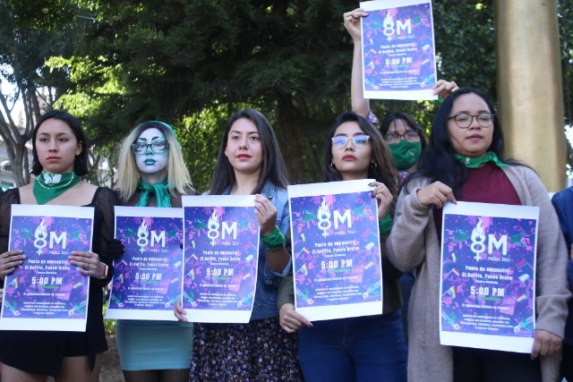 Anuncian otra marcha para el 8 de marzo en Puebla