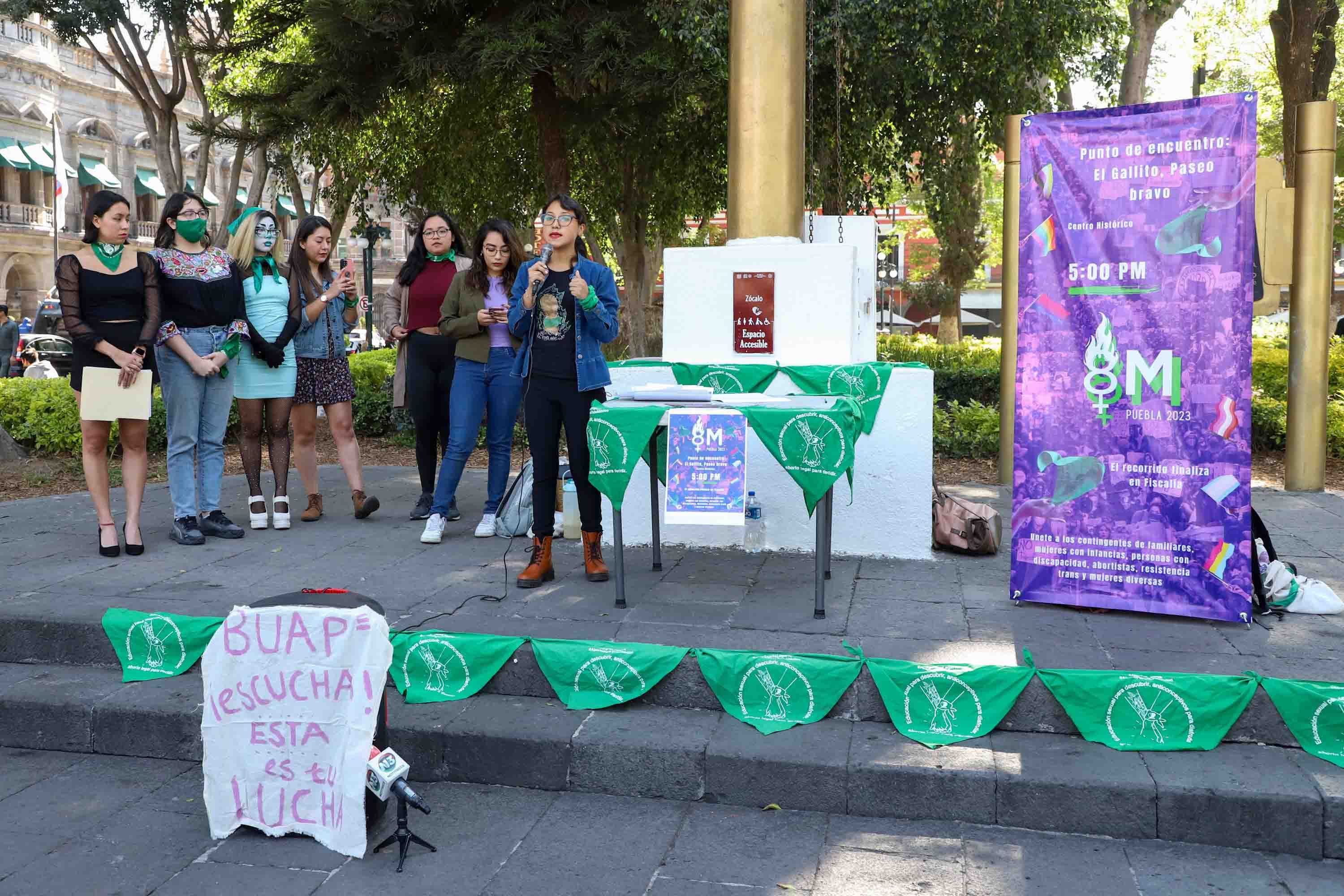 Por: Cortesía Feministas convocan a marcha del 8M en Puebla