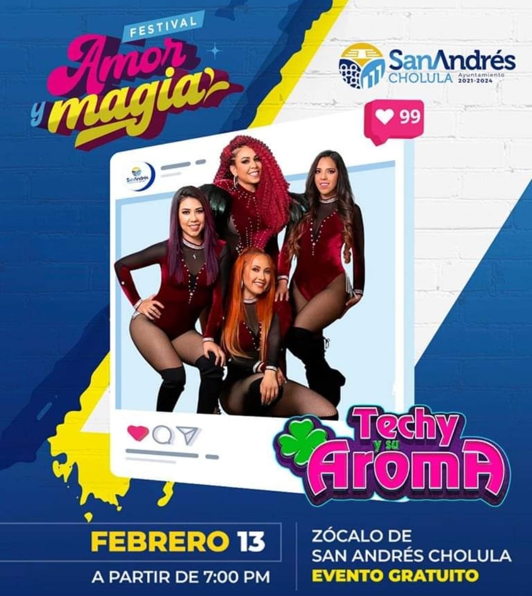 “Techy y Su Aroma” en el Festival Amor y Magia que prepara San Andrés Cholula este 13 y 14 de febrero