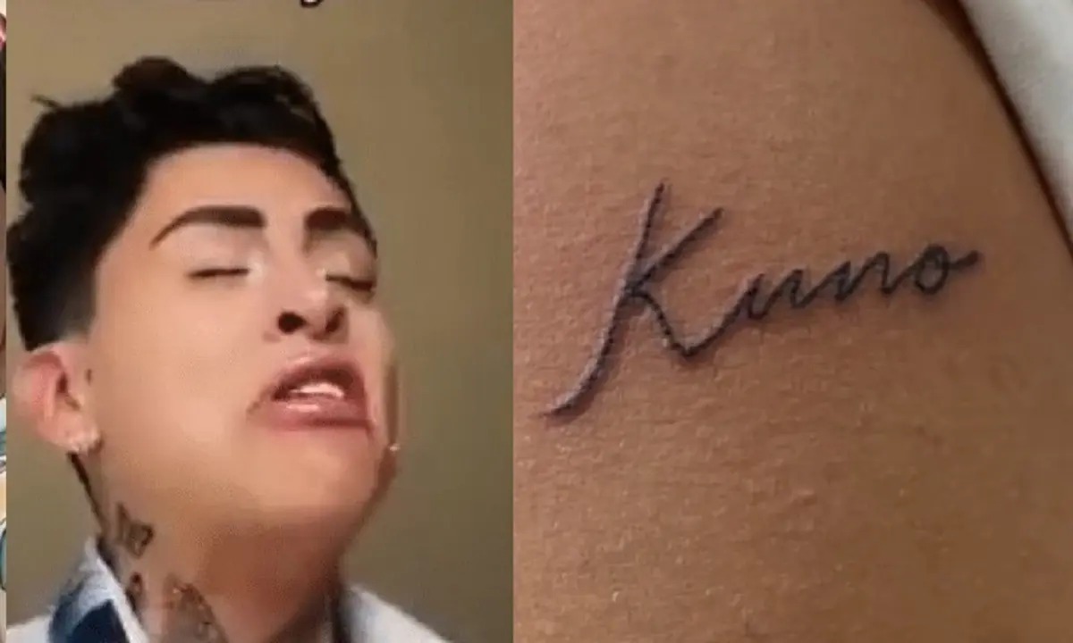 Por: Cortesía Un Joven Se Tatuó El Nombre De Kunno Por 600 Pesos