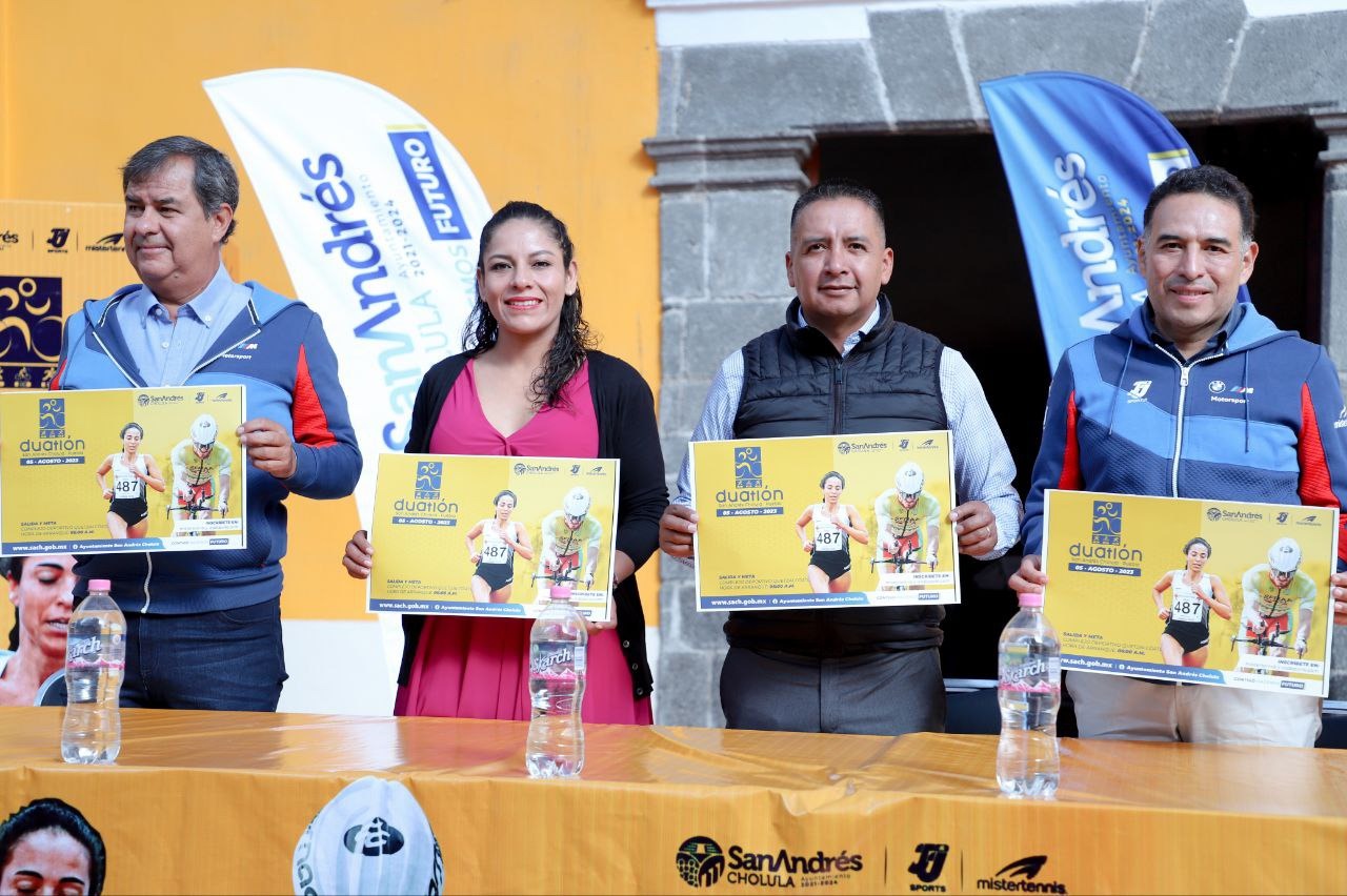 Presenta Mundo Tlatehui duatlón San Andrés Cholula 2023