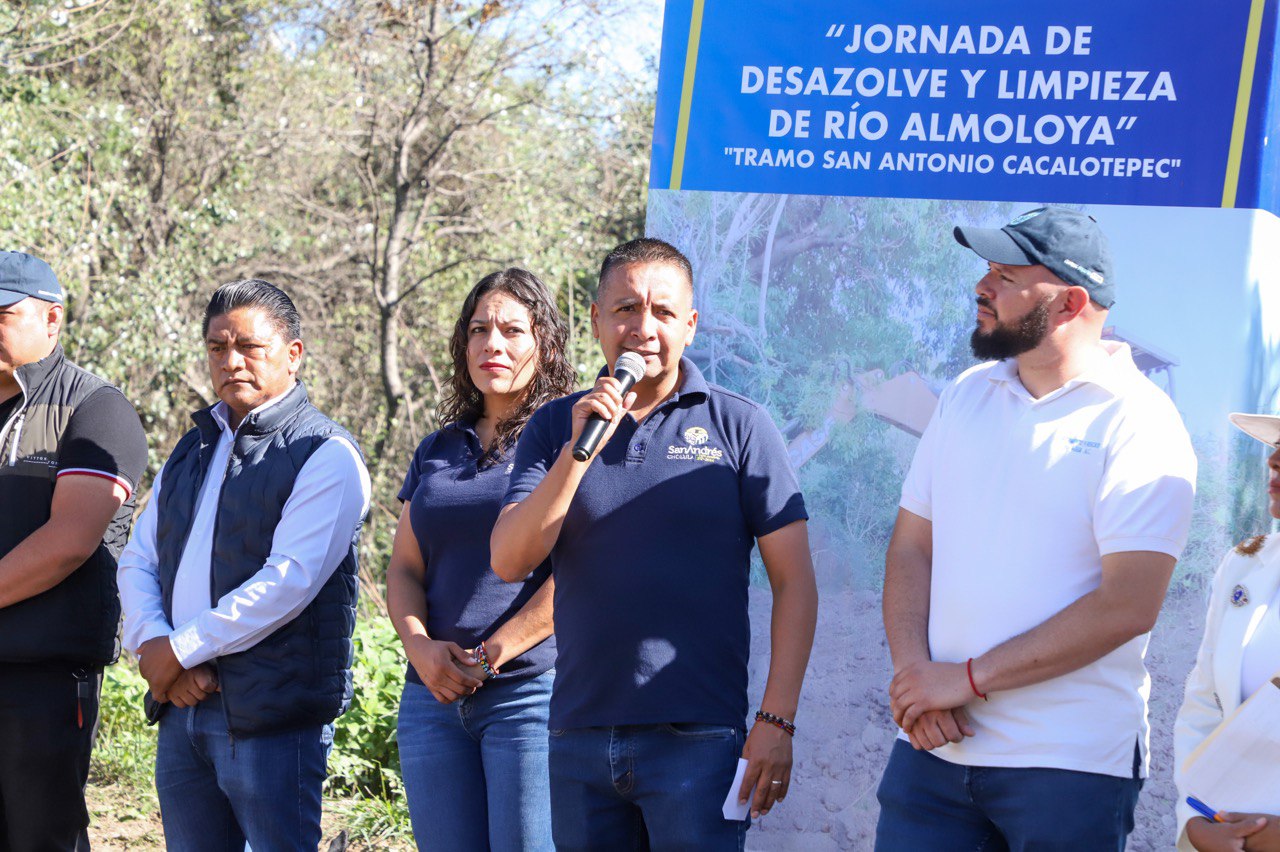 Arranca Mundo Tlatehui jornada de desazolve y limpieza del río Almoloya