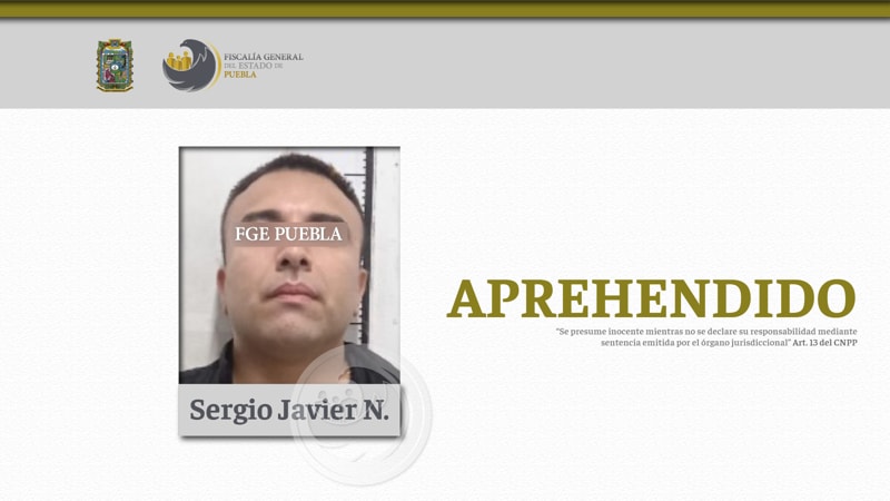 Sergio Javier N. es enviado a prisión por el delito de secuestro en contra de un hombre en Huejotzingo