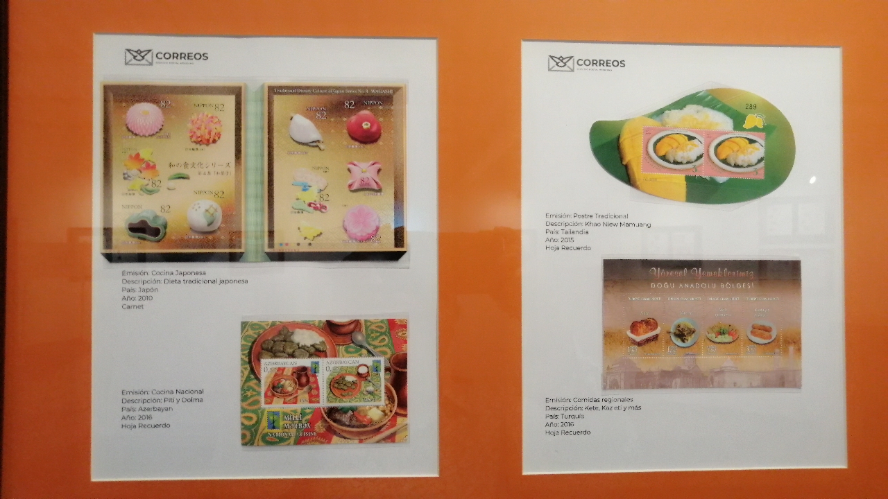 Permanece exposición de timbres gastronómicos en San Pedro Cholula