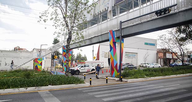 Por: Cortesía No será retirado el puente peatonal en la Recta a Cholula: Edgar Vélez
