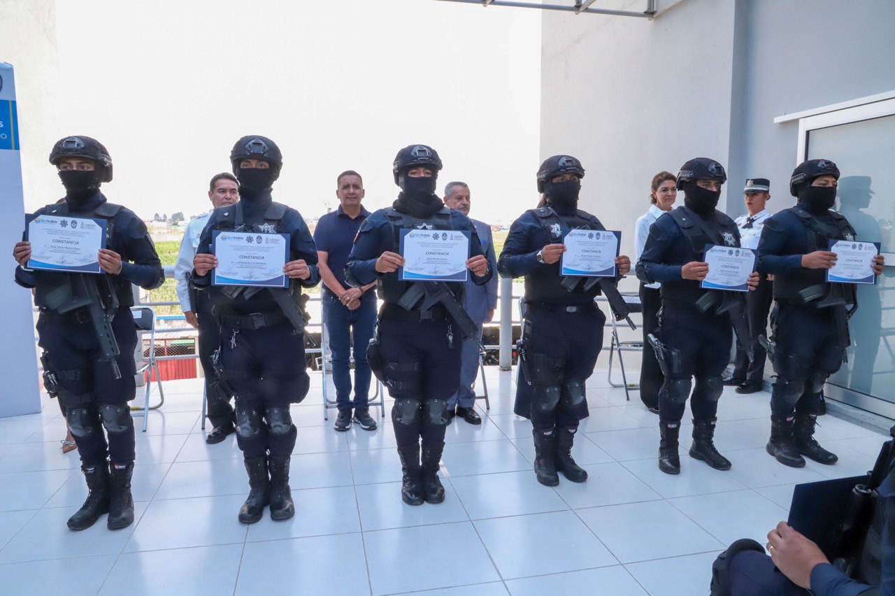Conforma gobierno de San Andrés Cholula grupo de reacción inmediata de la policía municipal