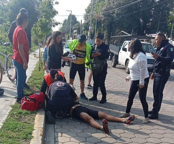 Atropella a ciclista y es asegurado por elementos de la SSC en San Pedro Cholula