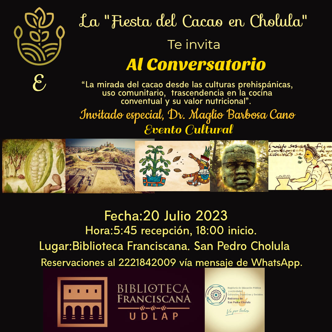 Festival del Cacao Cholula 2023 presente del 7 de julio al 29 de septiembre
