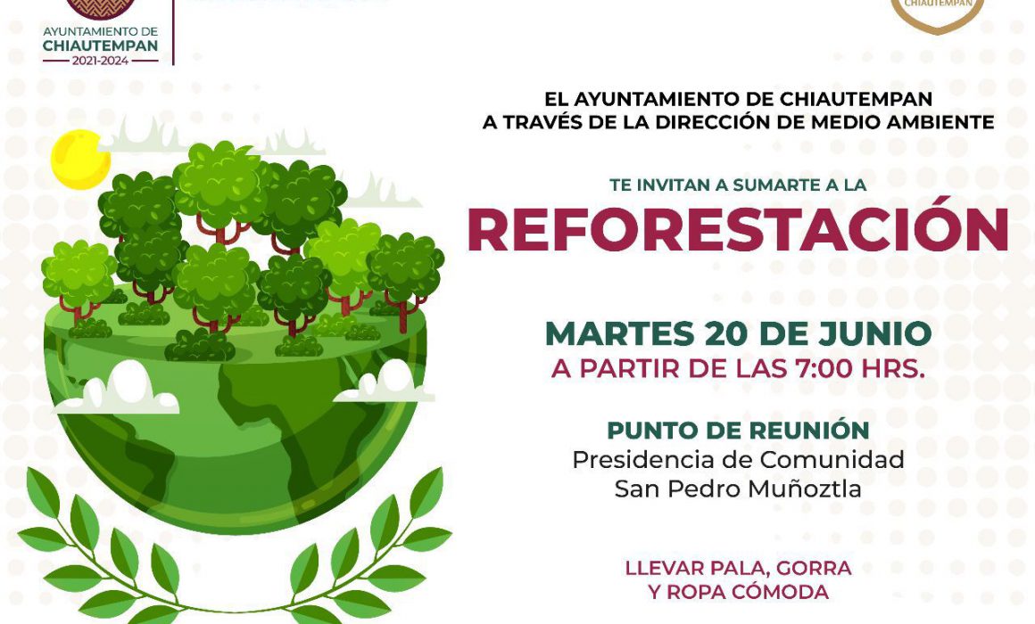 Invita Ayuntamiento de Chiautempan a jornada de reforestación