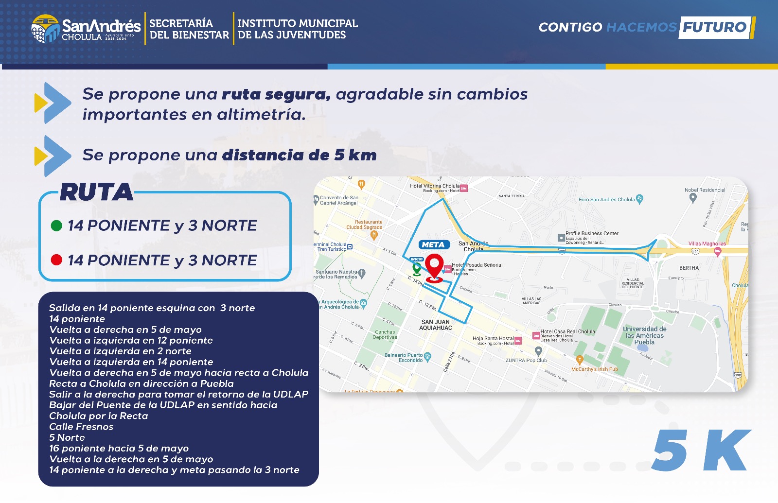 Comunicado oficial San Andrés Cholula y Puebla capital invitan a la “Carrera de la Juventud 2023”