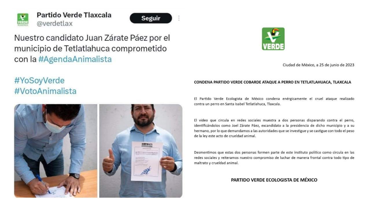 Por: Especial  Condena PVEM atentado contra can en Tetlatlahuca, desconoce a ex candidato