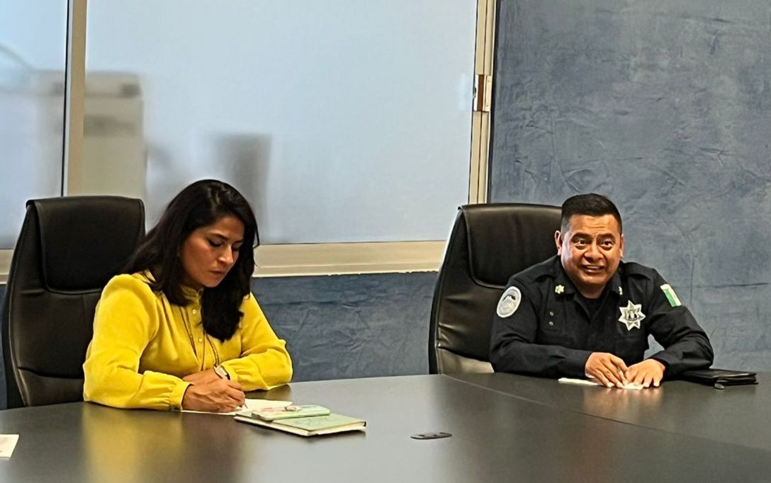 Evalúa regidora Berenice Porquillo y autoridades auxiliares acciones en materia de seguridad