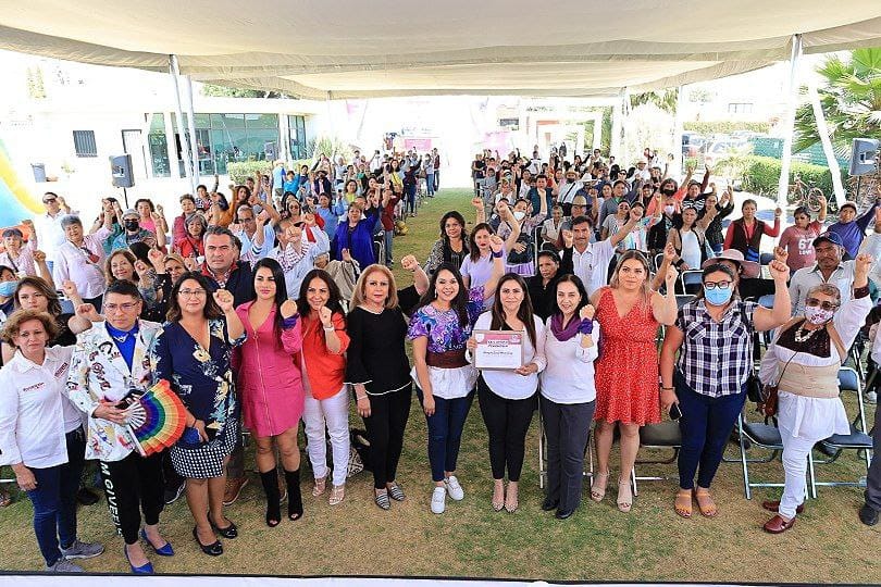 Por: Cortesía Lula Pineda Tonantzin Fernández da bienvenida a Olimpia Coral en SPCH por “Día Internacional de la Mujer”
