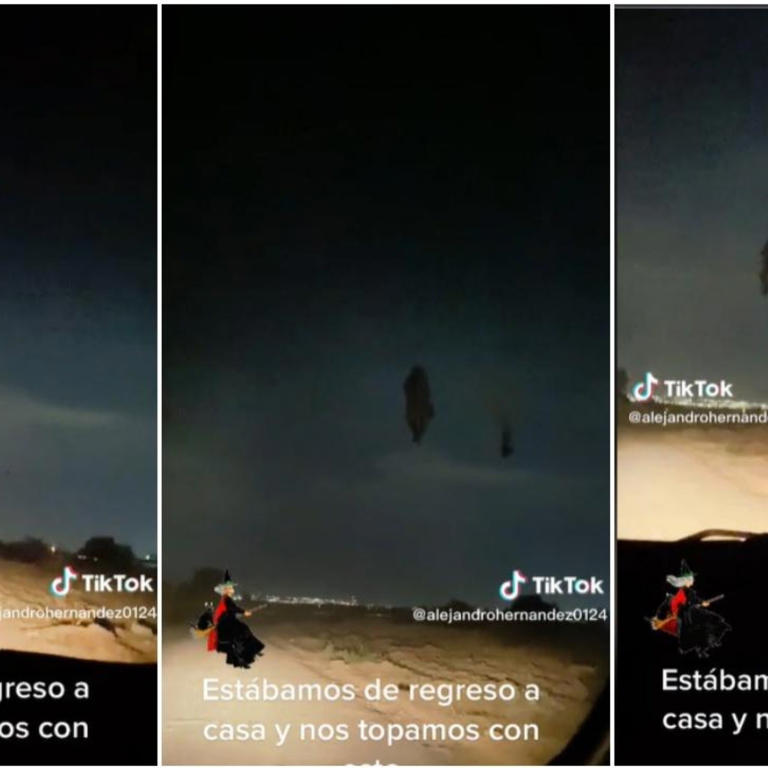 Por: Cortesía Captan a extraña figura volando en las carreteras; usuarios afirman que es una bruja o un dementor (Vídeo)