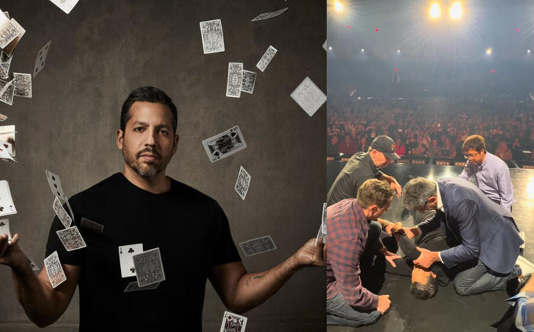 Por: Cortesía Ilusionista David Blaine cae de 24 metros de altura en pleno show, continua su show con lesión en el hombro (Vídeo)