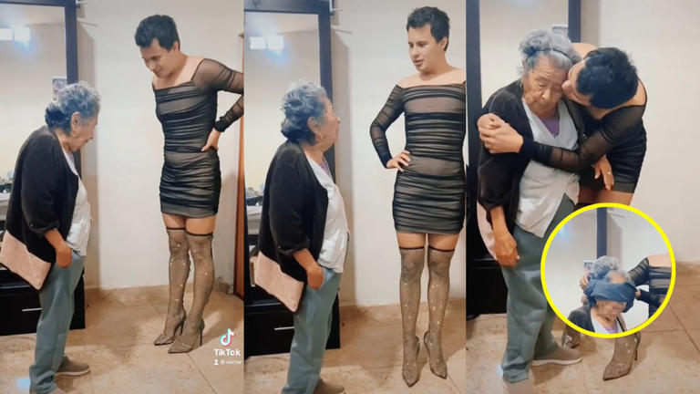 Por: Cortesía Inesperada reacción de abuelita sorprende a redes sociales tras ver a su nieto con botas y vestido (Vídeo)