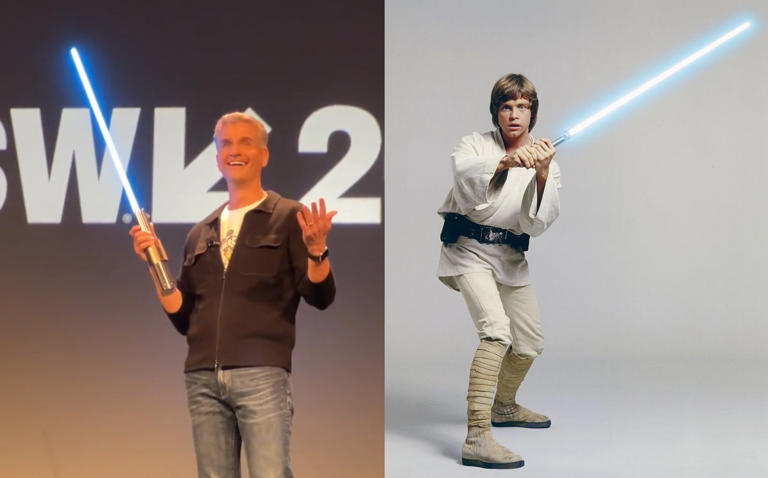 Por: Cortesía Disney muestra el primer sable láser real, fans de Star Wars quedan impresionados (Vídeo)