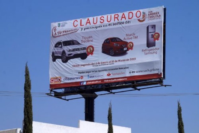 48 anuncios espectaculares han sido clausurados por Medio Ambiente durante este mes