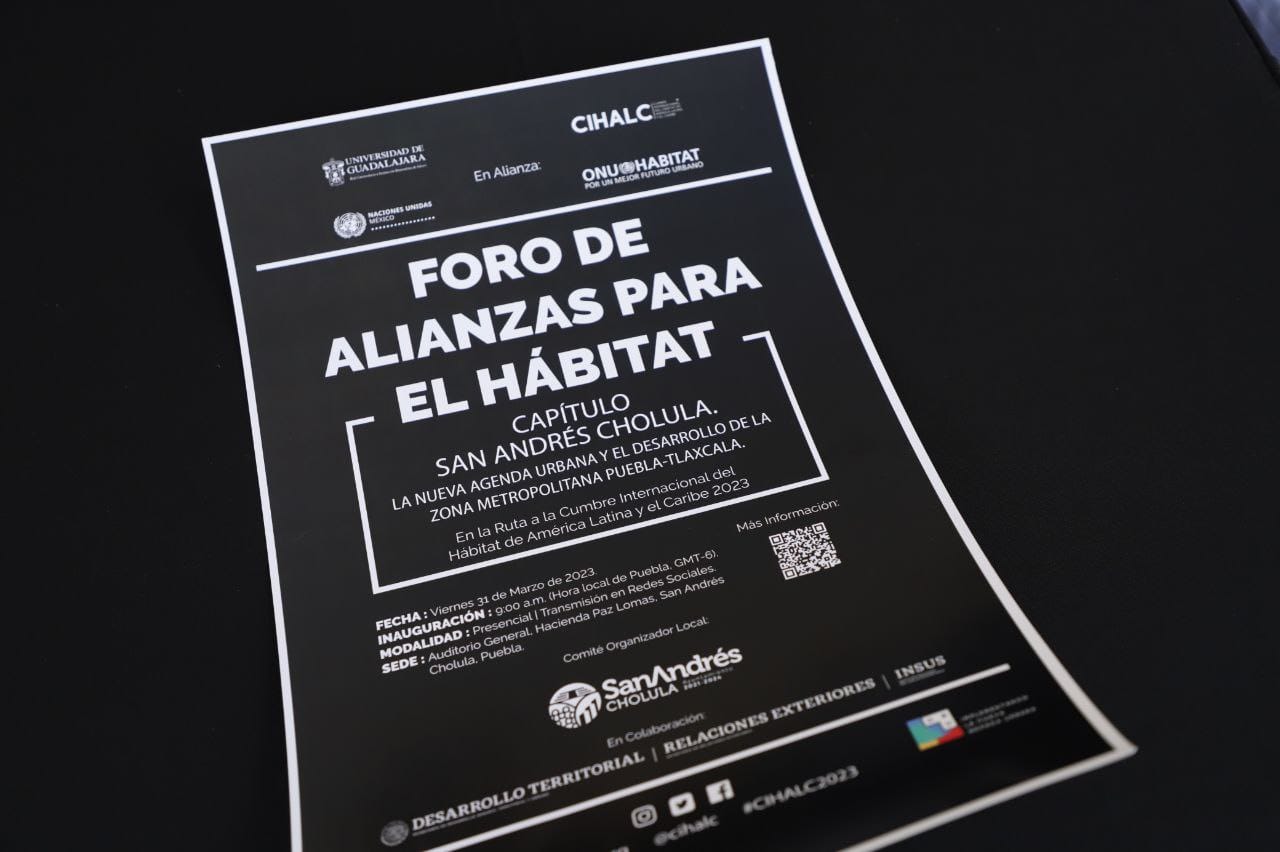 Comunicado oficial Presenta Mundo Tlatehui segunda edición del Foro Alianzas para el Hábitat, capítulo San Andrés Cholula