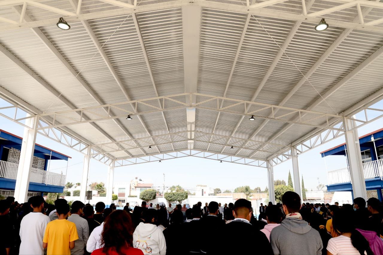 Comunicado oficial Entrega Mundo Tlatehui techado del Bachillerato José Vasconcelos