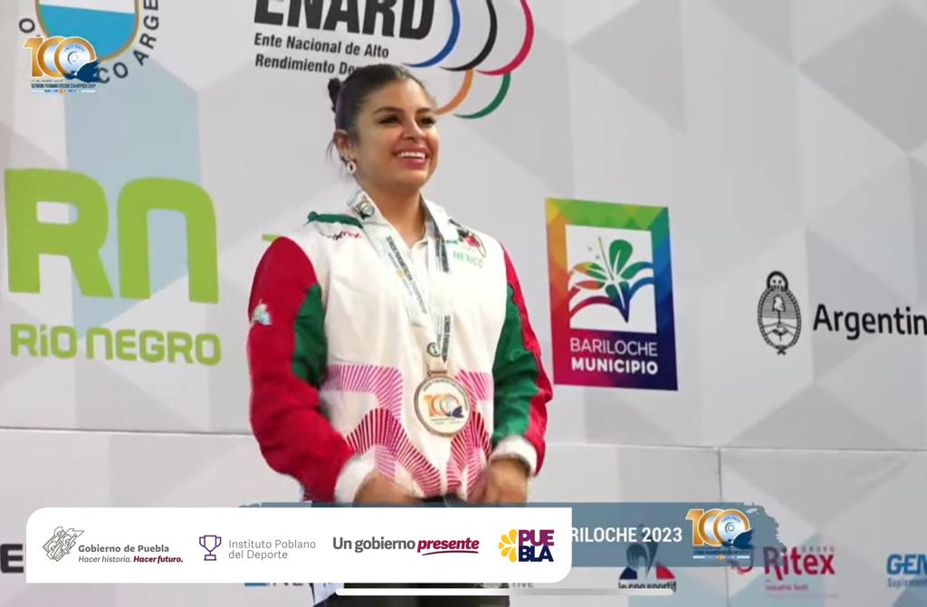 Por: Cortesía Ana Ferrer le da a Puebla bronce en Panamericano de Halterofilia