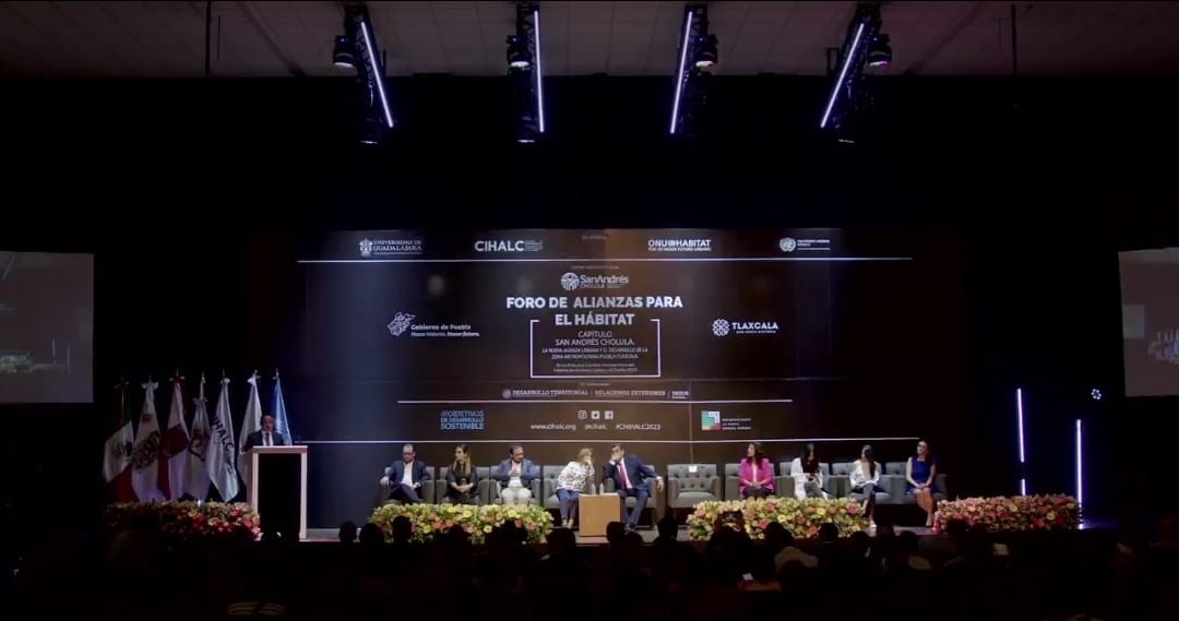 Gobernadores de Puebla, Tlaxcala y el alcalde de San Andrés Cholula inauguran “Foro de Alianzas para el Hábitat”