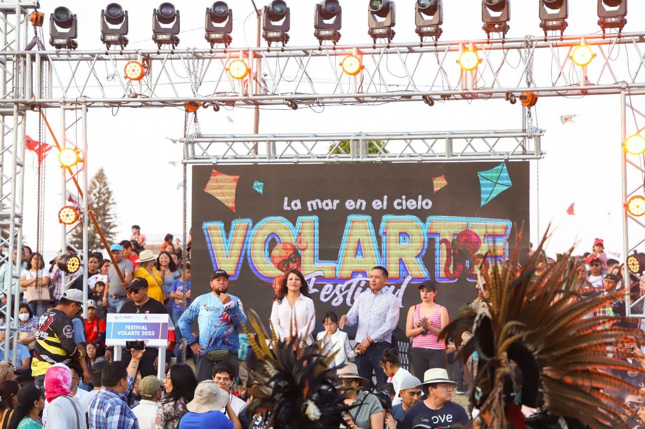 Presentan el papalote Quetzalcóatl en el “Festival Volarte 2023”