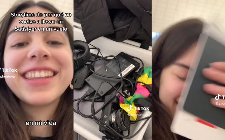 Por: Cortesía Joven mujer pasa vergüenza al tener que sacar un vibrador de su maleta en revisión dentro del aeropuerto (Vídeo)