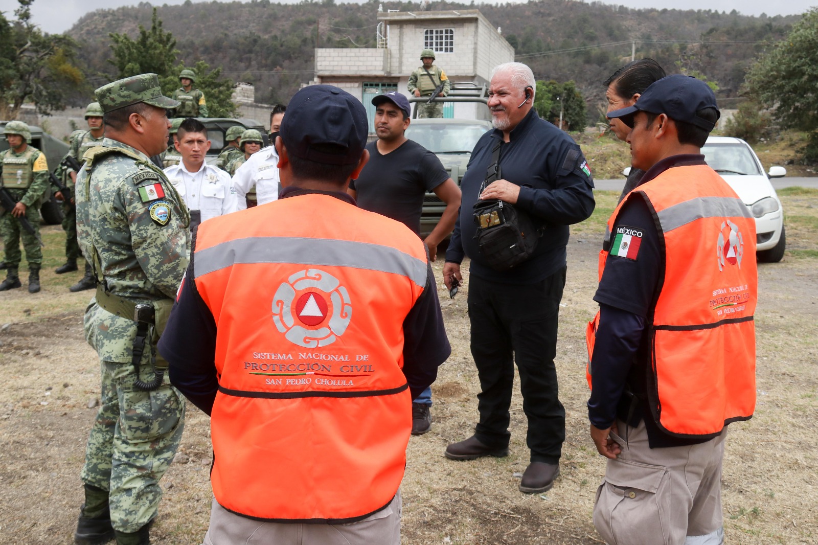Comunicado oficial Sedena y San Pedro Cholula supervisan rutas de evacuación del Popocatépetl
