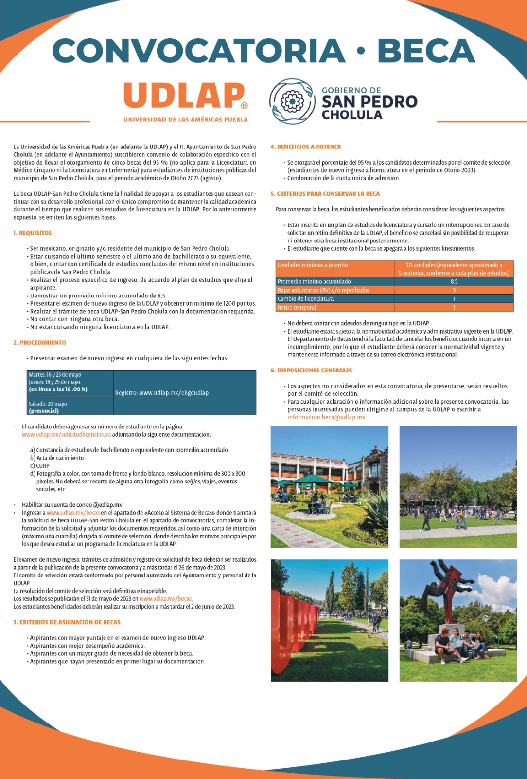 Gobierno de San Pedro Cholula y la UDLAP brindan oportunidades educativas a jóvenes cholultecas