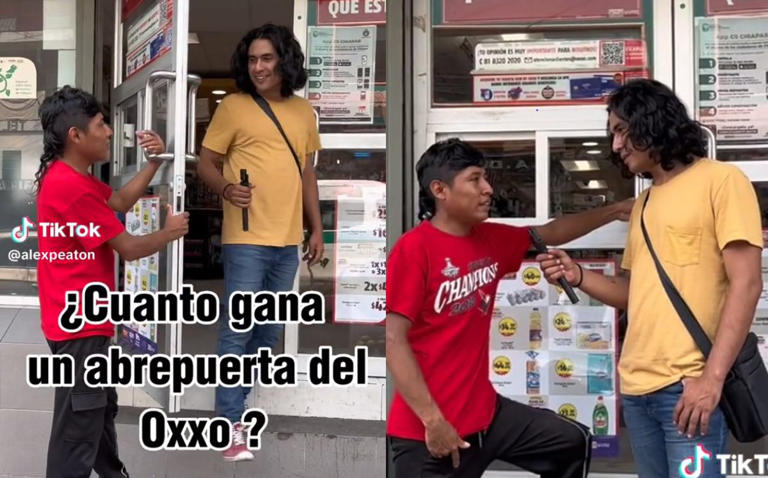 Por: Cortesía Joven sorprende al revelar lo que gana de "abre puertas" de un Oxxo (Vídeo)