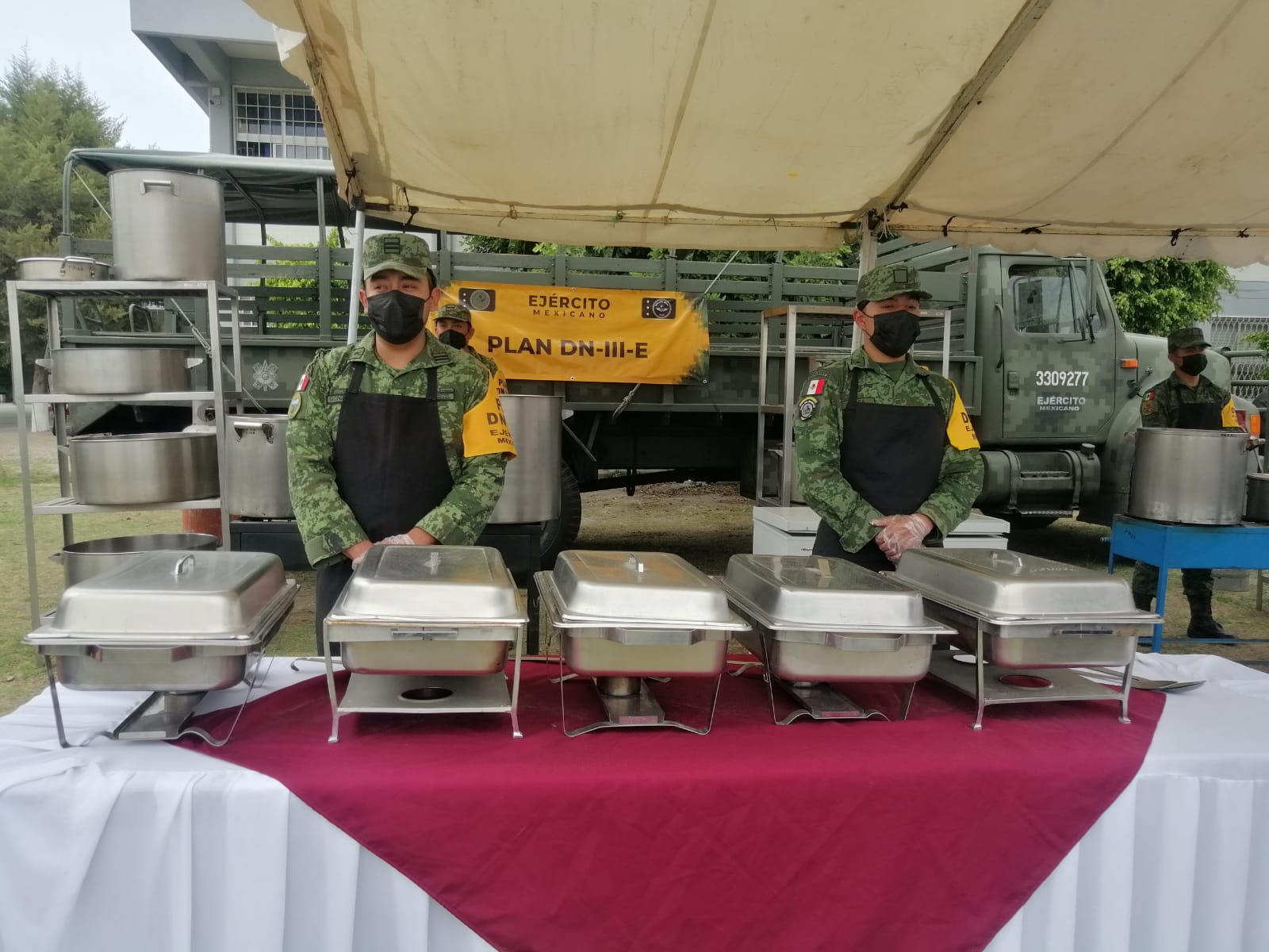 Por: Cortesía Lula Pineda Supervisan los tres niveles de gobierno refugio en San Andrés Cholula