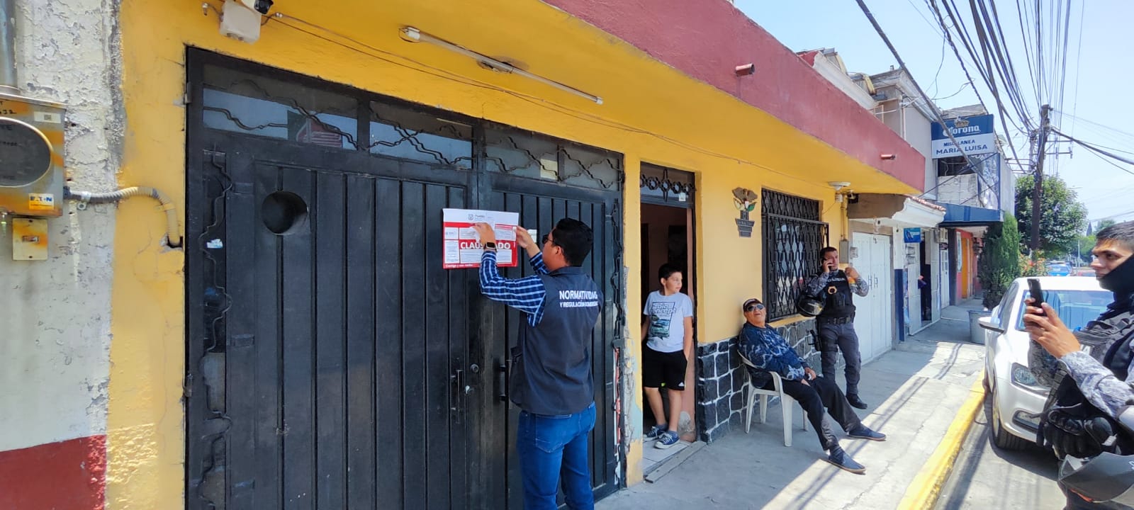 Por: Cortesía Clausura tres talleres mecánicos en distintos puntos de la capital poblana