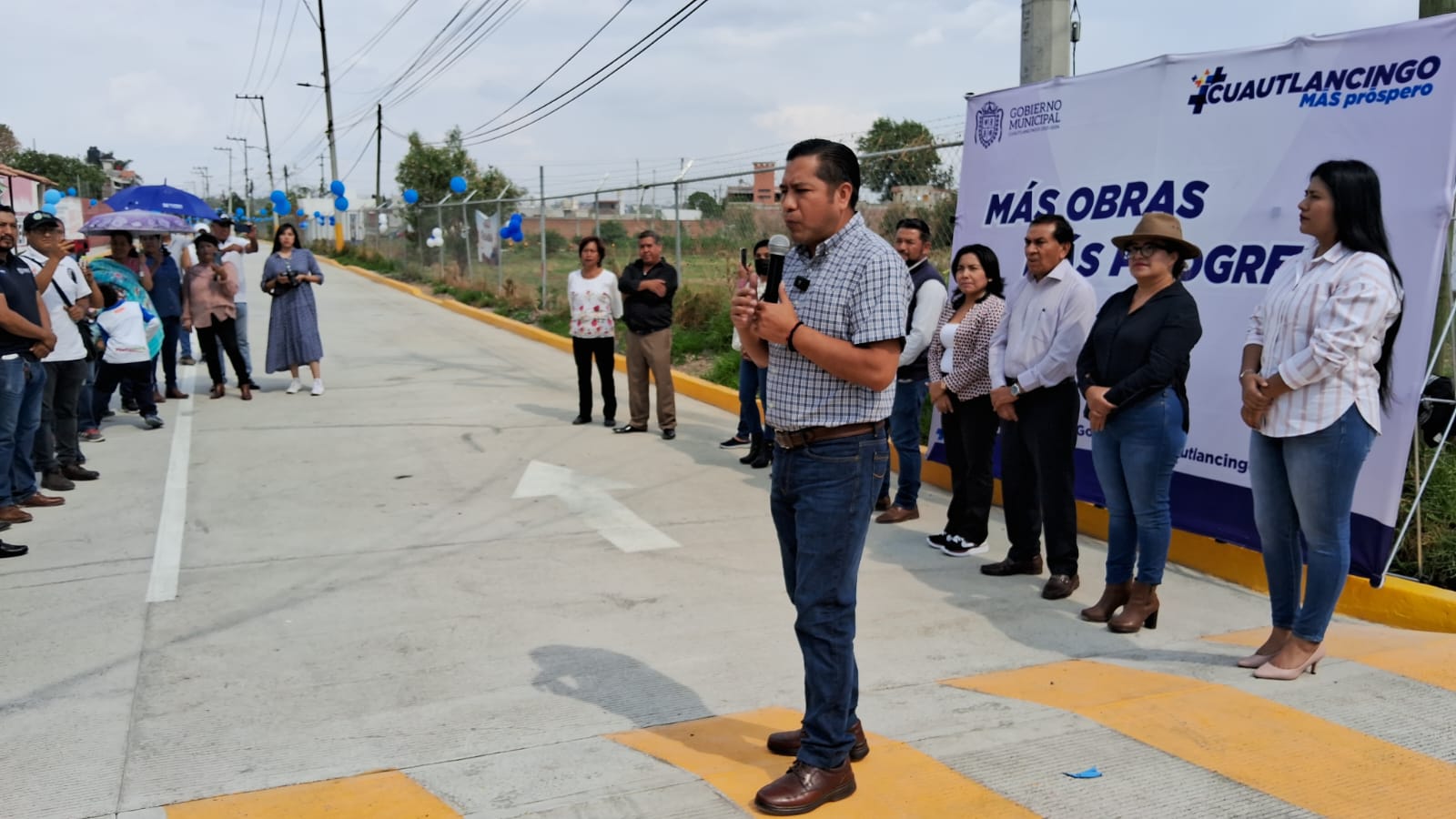 Invierte Cuautlancingo 4 mdp en vialidad que agilizará movilidad en junta auxiliar Sanctorum