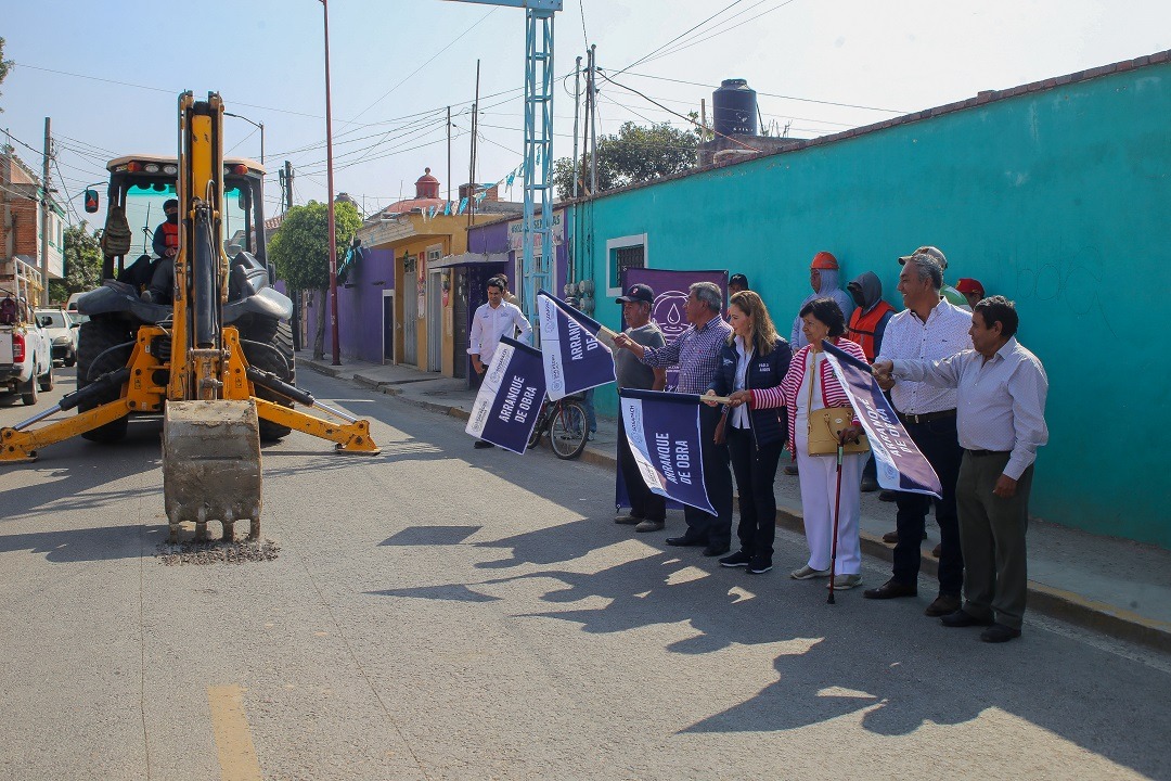 Arranca Paola Angon obra de sustitución de tubería de alcantarillado sanitario en San Matías Cocoyotla