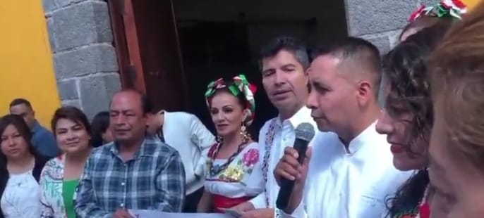 Por: Cortesía Lula Pineda Inician festividades previas a la Bajada de la Santísima Virgen de Los Remedios en San Andrés Cholula con convite de “Chinas Poblanas”