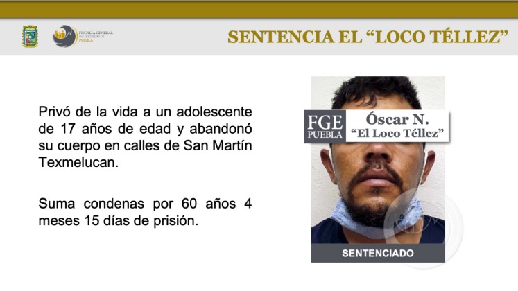 Imponen nueva sentencia al "Loco Téllez"; suma más de 60 años de prisión