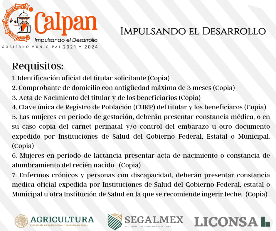 Por: Cortesía Lula Pineda Activan Programa Social en Calpan, grupos vulnerables tendrán acceso a leche Liconsa